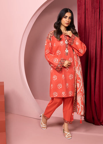 Alkaram MS-20-23-Coral Pink Mid Summer Collection Online Shopping
